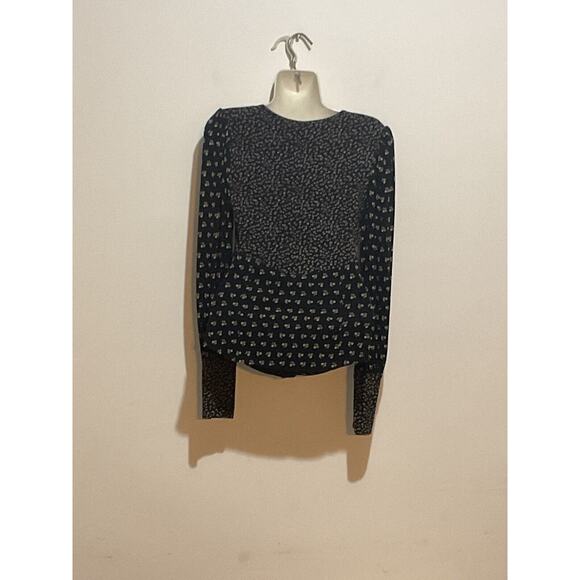 Free People Kissin Kate Sweetheart Neckline Pearl Snap Top Womens Size S - Picture 3 of 9